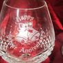 Galway crystal brandy glasses...silver wedding anniversary Image 3