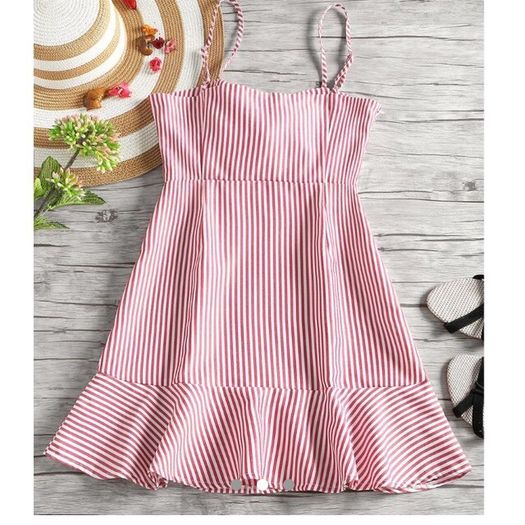 Zara mini dress red and white stripe Size 12