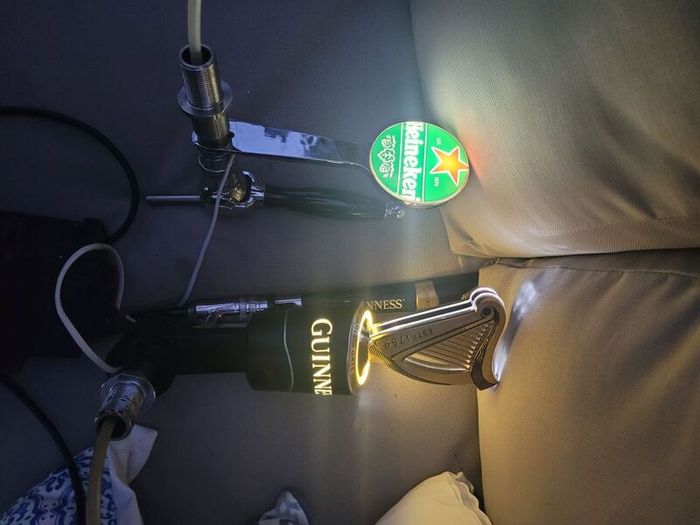 Guinness taps double tap 500 single tap 250 Heineken tap 150