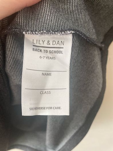 Lily & Dan soft grey pinafore (age 6-7)