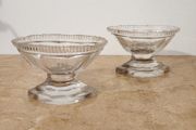 18th Century pair of anglo irish cut crystal salt cellars