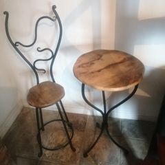 Single designer table and chair