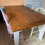 Solid Wood Farmhouse Kitchen Table + 4 Chairs Image 3