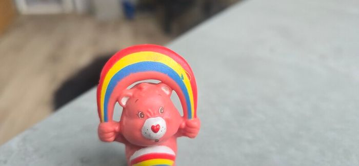 Cheer Rainbow Bear Carebear Mini Figure 1983-1984 Kenner A.G.C.