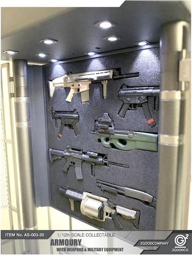 1/12 Batman Armory action figure weapons armoury set LED military Mezco
