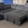 New Prague Grey Fabric Sofa Bed With Storage Image 3