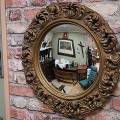 Baroque Style Round Convex_Bullseye_Wall Mirror