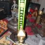 Very Old Solid Brass Man and Dog under a Street Lamp Image 5