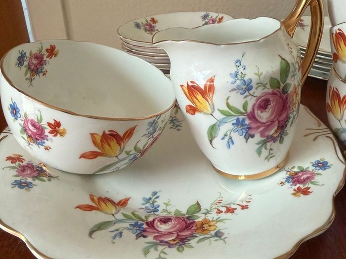 Antique/Vintage 1960's Hammersley 6 Piece Fine Bone China Afternoon Tea Set