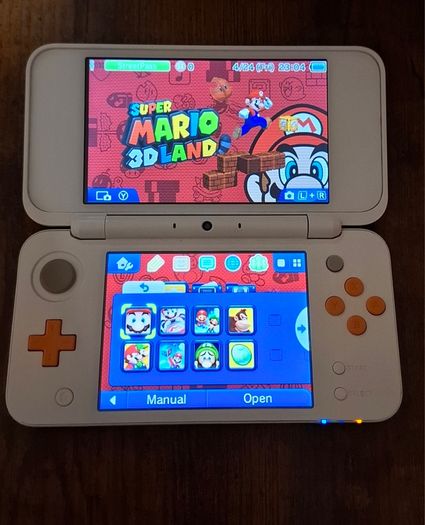 Nintendo New 2DS XL White and Orange