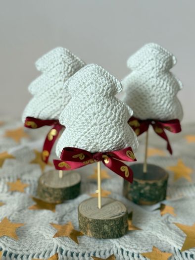 Set of 3 crochet Christmas trees