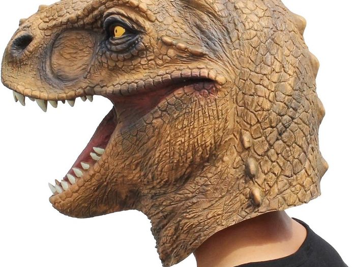 Dinosaur Mask T-rex Head Latex Realistic Animal Full Head Mask for Halloween Costume Party Carnival Cosplay