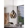 Eglo Black Copper Carlton 1 Geometric Pendant Light Ceiling Shade Image 7