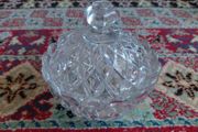 Antique French Baccarat glass bowl with lid