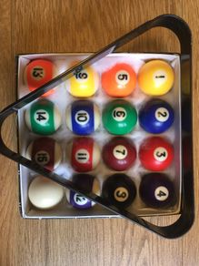 Pool balls & triangle