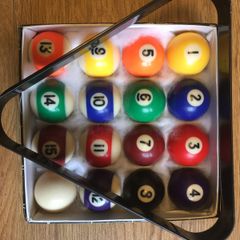 Pool balls & triangle