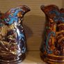 Pair of Genuine Antique Staffordshire Copper Lustre Jugs (c.1850) Image 6