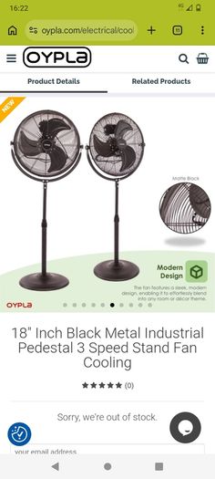 Can post 18"industrial stand fan