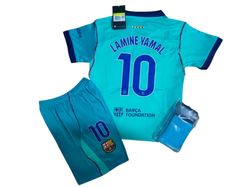 Barcelona 26/27 (away)( Lamine Yamal 10 ) Kids Kit ,6/7,7/8, 8/9, 12/13 Yrs