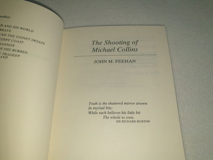 Now on Hold          The Shooting Of  Michael Collins Book