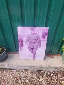 Michael Collins metal sign