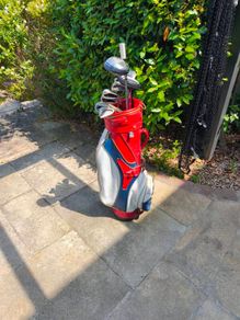 Vintage Hogan Leather Cart Golf Bag