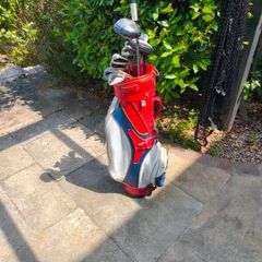 Vintage Hogan Leather Cart Golf Bag