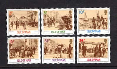 1987 Isle of Man Victorian Scenes Douglas Commemorative Stamps Mint Never Hinged (MNH)