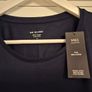 M&S Relaxed Crew Neck Navy T-Shirt BNWT Image 2