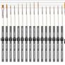 18 Pcs Detail Fine Miniature Paint Brushes Mini Tiny Micro Paintbrush Painting Kit Set Comes With Red Paintbrush Holder Image 3