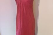 Designer Oscar de la Renta Pink Label  Red maxi night dress size  S UK10/12 EU38/40 Postage included