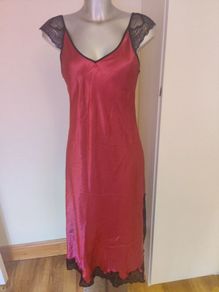 Designer Oscar de la Renta Pink Label  Red maxi night dress size  S UK10/12 EU38/40 Postage included