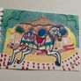 Original art Carousel horse Fairground painting contemporary Irish Art abstract painting Image 4