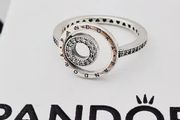Authentic Pandora Signature Multi-ring Pave Ring Silver S925 gift for her mother's Day