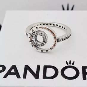Authentic Pandora Signature Multi-ring Pave Ring Silver S925 gift for her mother's Day