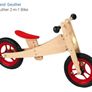 Balance bike and trike 2in1 wooden Image 3