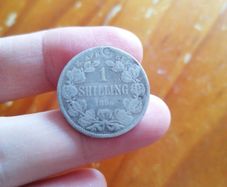 1896 South Africa Silver One Shilling Coin