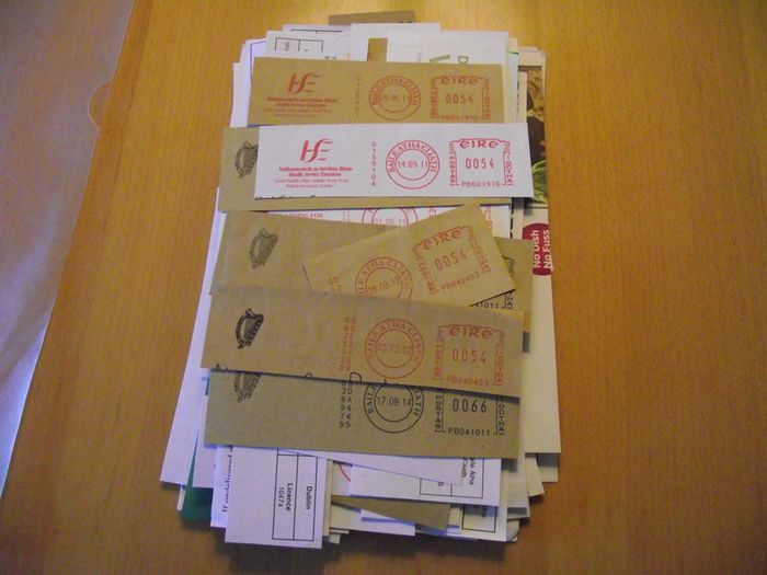 Big lot of cut pieces with Irish postmarks