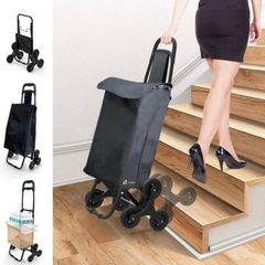 Folding Shopping Trolley on 6 Wheels, Stair Climbing Shopping Cart, Grocery Trolley MULTIPLE COLOURS AVAILABLE (FREE POSTAGE)