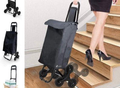 Folding Shopping Trolley on 6 Wheels, Stair Climbing Shopping Cart, Grocery Trolley MULTIPLE COLOURS AVAILABLE (FREE POSTAGE)