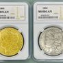 2PC  1894 Silvery + 1895 Golden 1 Dollar. New, unopened. Image 3