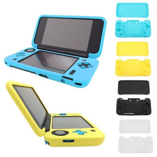 Silicone Rubber Gel Console Protective Skin Soft Case Cover Nintendo New 2DS XL Yellow