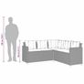 Garden Sofa with Table and Cushions L-Shaped Grey Poly Rattan Image 7