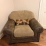 Brown soft leather armchair Image 3