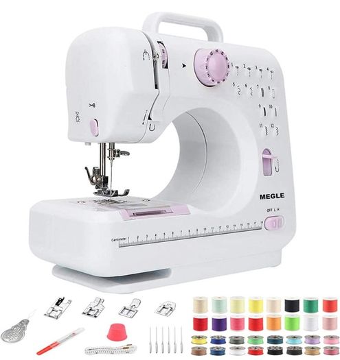 Sewing Machine for beginners with Instructional DVD, 5 Languages Manual, 53 PCS Accessories, 12 Build-in Stitches, 2 Speeds Double Thread (FREE POSTAGE)