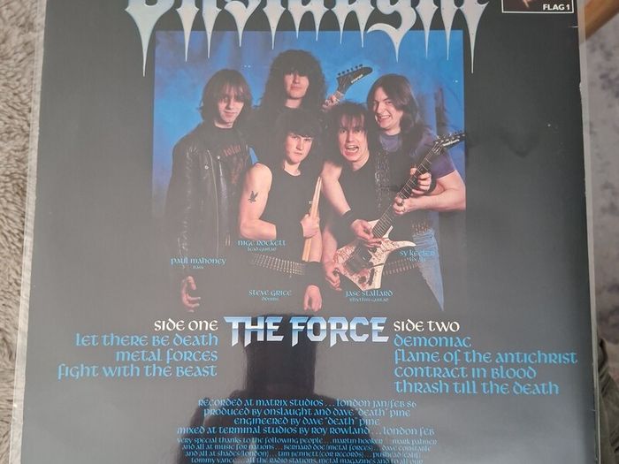 Onslaught The Force 1986 UK First Press No Barcode