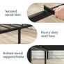 Double Bed Frame with Headboard - 4ft6 (135 x 190 cm) - 14'' Height - Metal Bed Base with Footboard - Steel Slat Support - Easy Assembly - Black Image 9