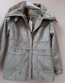 New suede coat 14 tag attached