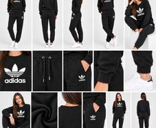 Adidas Black Tracksuit Set  Sweatshirt & Joggers