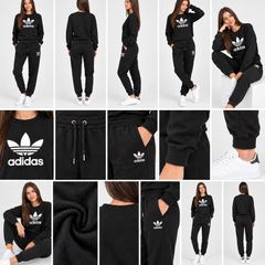 Adidas Black Tracksuit Set  Sweatshirt & Joggers